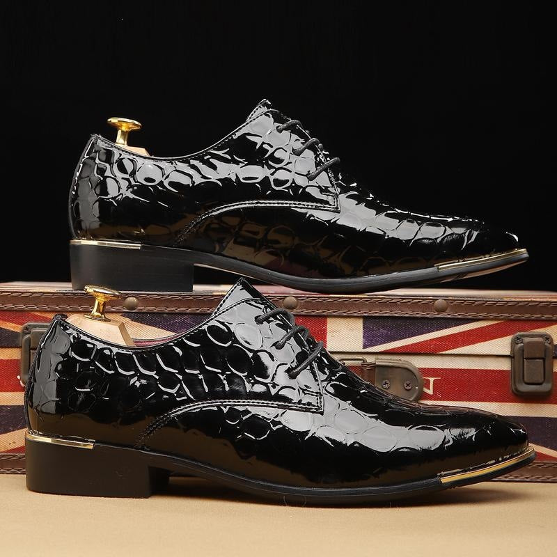Mens Soft Sole Wedding Shoes Grooms Leather Shoes
