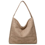 Suede Leather Crossbody Tote Bag for Women