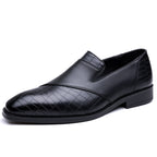 Men's British Style Soft Rubber Sole Breathable Leather Dress Shoes