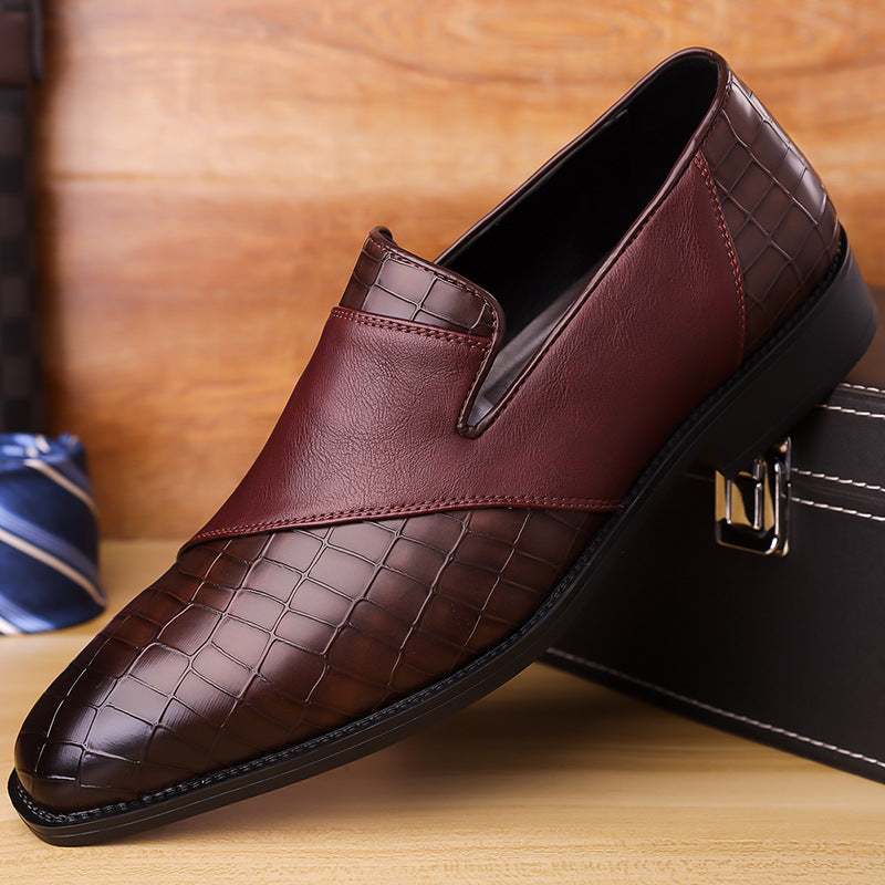 Men's British Style Soft Rubber Sole Breathable Leather Dress Shoes