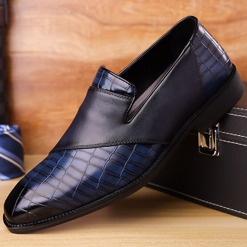 Men's British Style Soft Rubber Sole Breathable Leather Dress Shoes