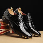 Mens Soft Sole Wedding Shoes Grooms Leather Shoes