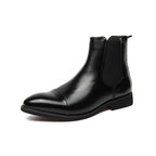 Men's boots - English style casual Chelsea boots - high-top leather shoes