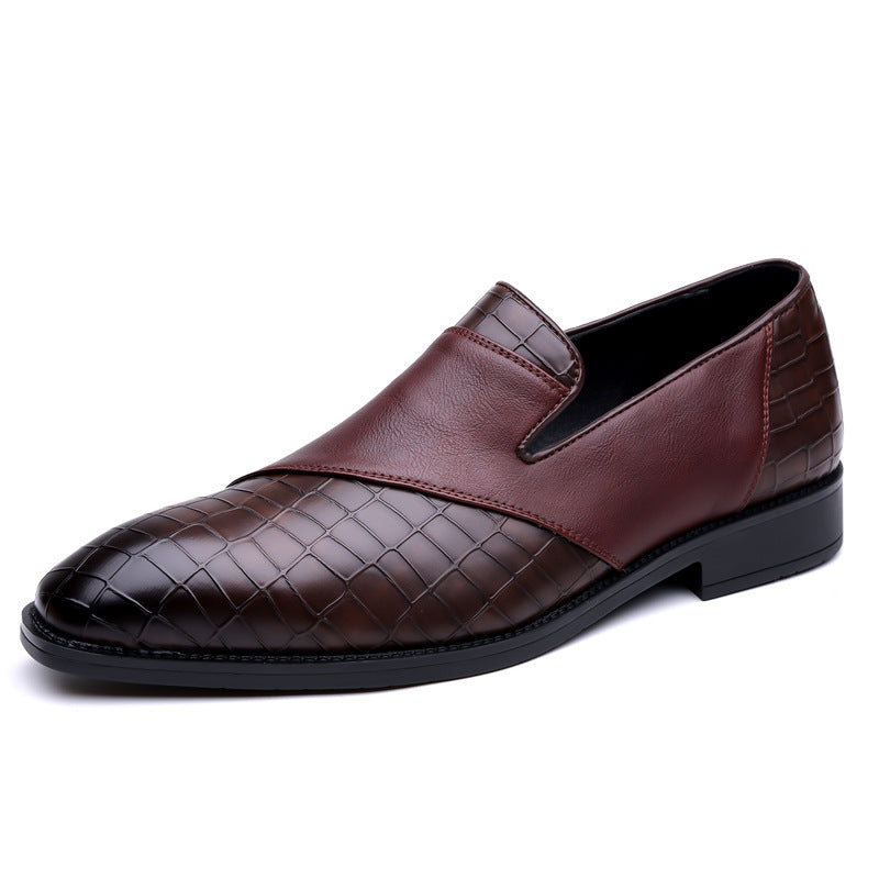 Men's British Style Soft Rubber Sole Breathable Leather Dress Shoes