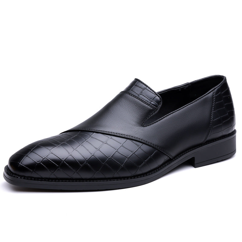 Men's British Style Soft Rubber Sole Breathable Leather Dress Shoes