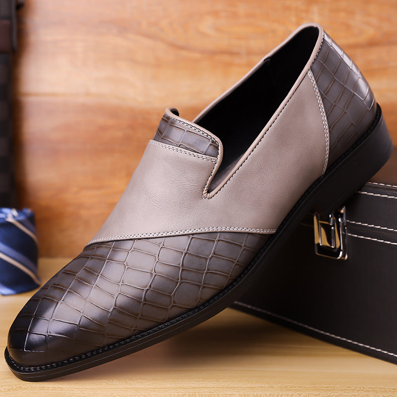 Men's British Style Soft Rubber Sole Breathable Leather Dress Shoes